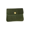 Petit Porte-monnaie - Cuir Suede Kaki Foncé