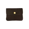 Petit Porte-monnaie - Cuir Suede Chocolat
