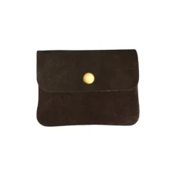 Petit Porte-monnaie - Cuir Suede Chocolat