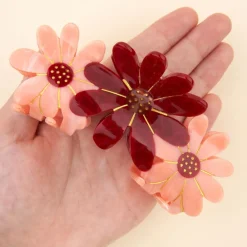 Pince à cheveux - Trio Fleurs Roses
