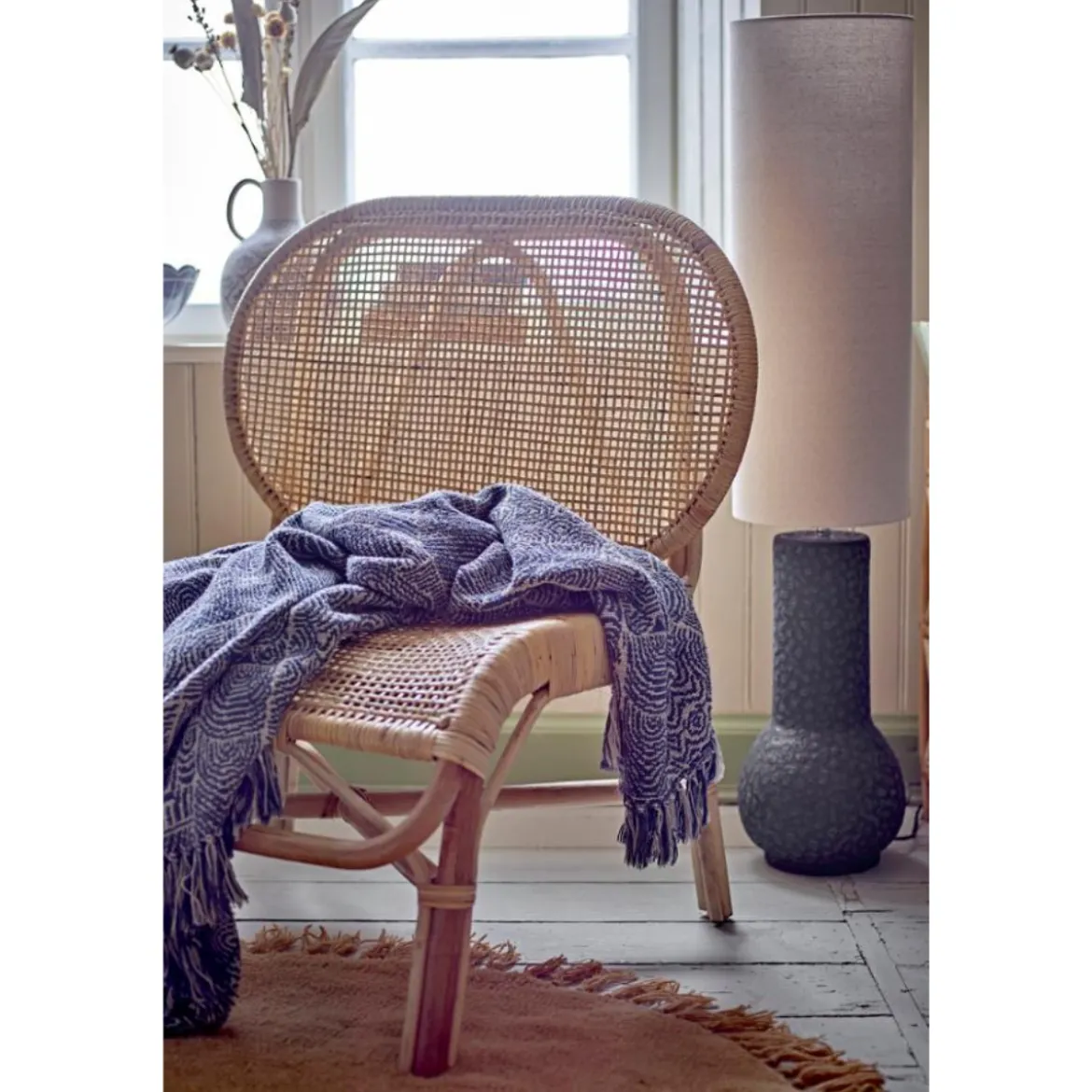Plaid Bresso Bleu Coton recyclé