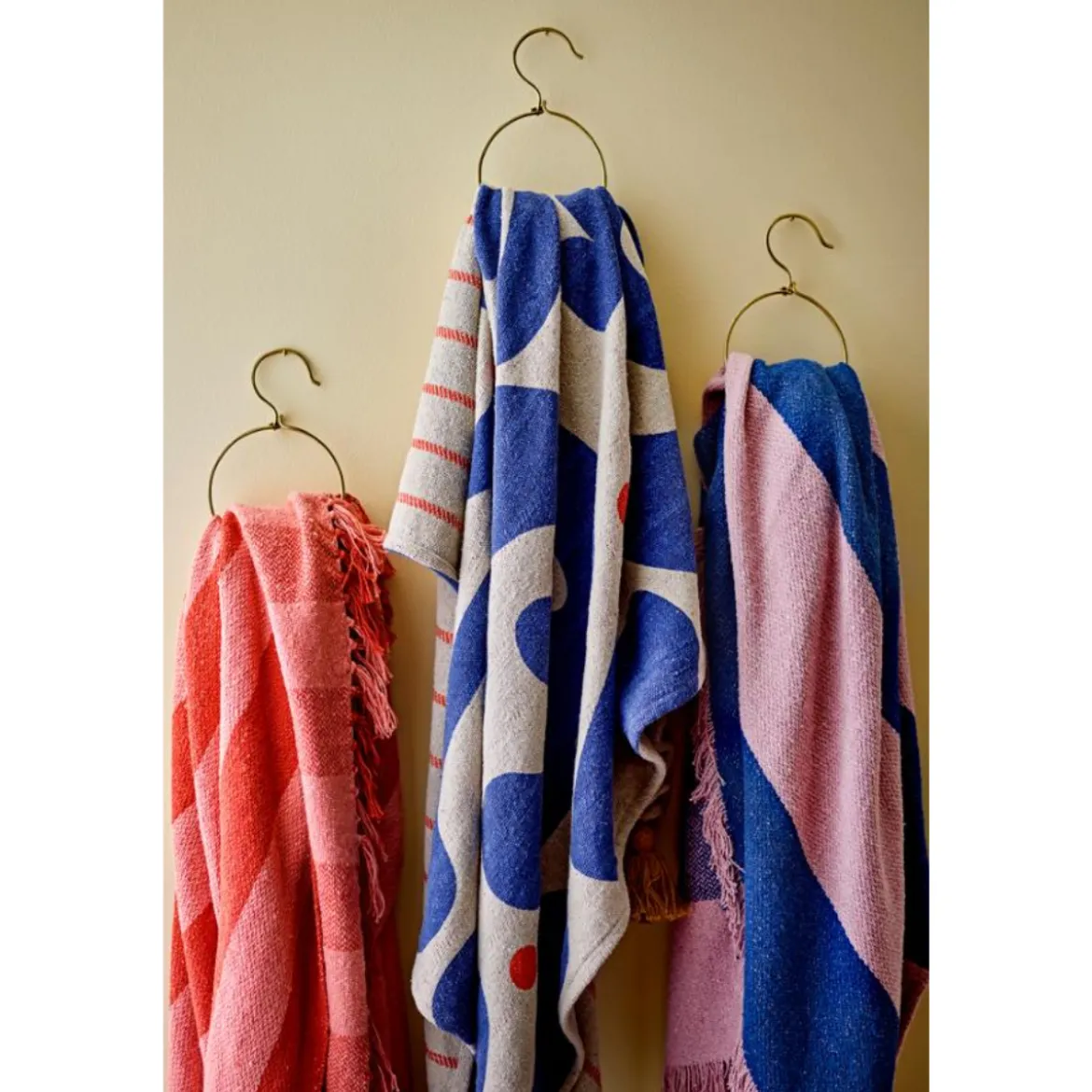 Plaid Eviaya Plaid Bleu Coton recyclé