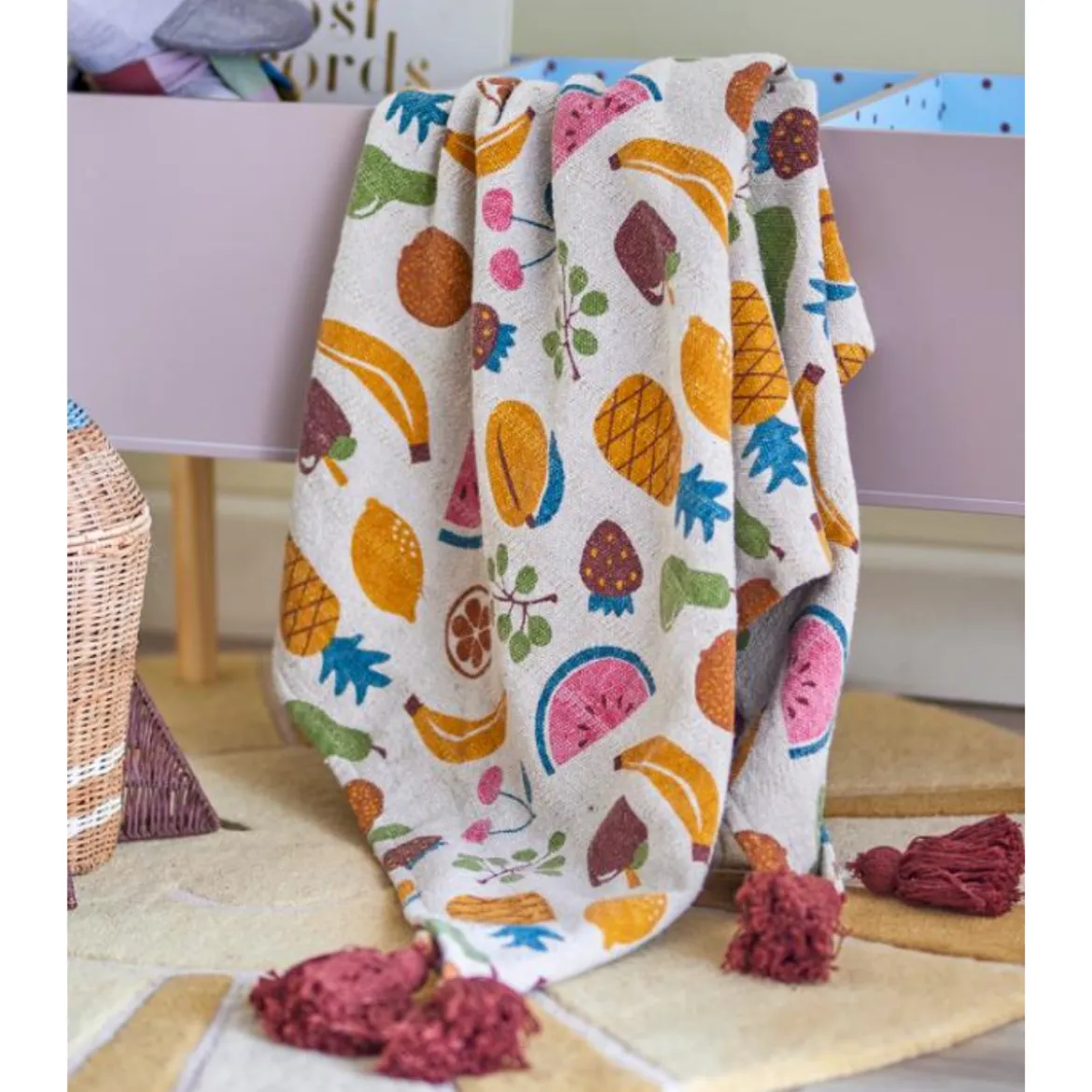 Plaid Fruitta Coton recyclé - Multicolore