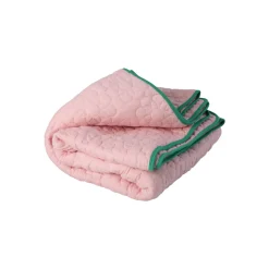Plaid matelassé - Flower Soft Pink/Green