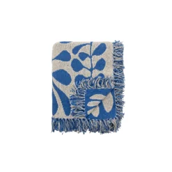 Plaid Nevine Blue Coton recyclé