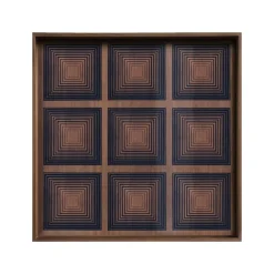 Plateau carré en verre Ink Squares