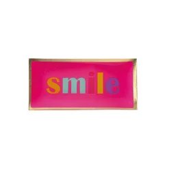 Plateau Rectangle L - Smile - Rose Néon - 10 x 21 cm