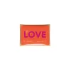 Plateau Rectangle M - Love - Orange - 10 x 14,2 cm