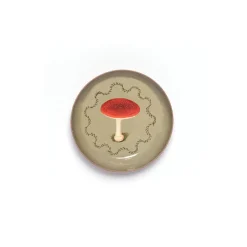 Plateau rond en émail - Champignon