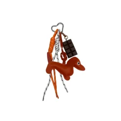 Porte-clés et bijou de sac - Chien Orange