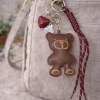 Porte-clés et bijou de sac - Ours Brun Cœur