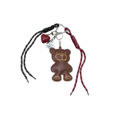 Porte-clés et bijou de sac - Ours Brun Cœur