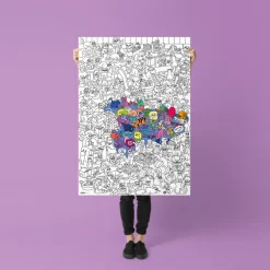 Poster géant à colorier - Kitty