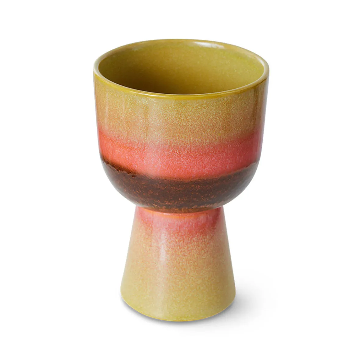 Pot de Fleurs Rétro - Ø 16.5 cm - Vert Citron