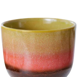 Pot de Fleurs Rétro - Ø 16.5 cm - Vert Citron