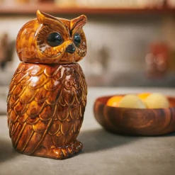 Pot Hibou en Céramique Roasted - 16.5 x 16.2 x 8.5 cm
