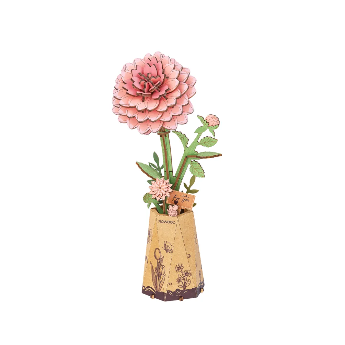 Puzzle 3D - Pink Dahlia