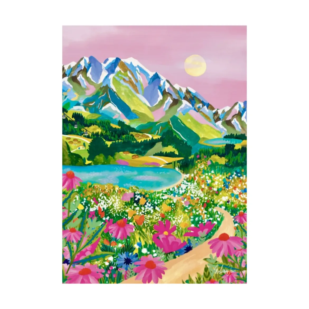 Puzzle Lever de soleil sur les Alpes - 500 pièces