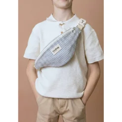 Sac Banane Enfant Augustin - Rayures Fines Bleu