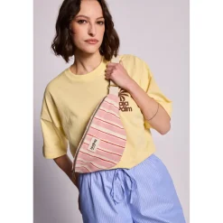 Sac Banane Olivia - Rayures Larges Rose