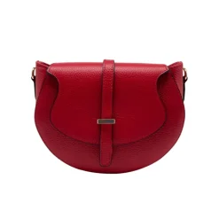 Sac bandoulière - Cuir Grainé Madelena Rouge