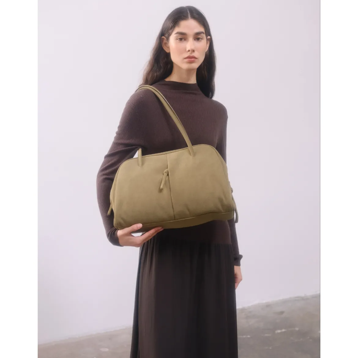 Sac Brooklyn Bag - Suede - Khaki