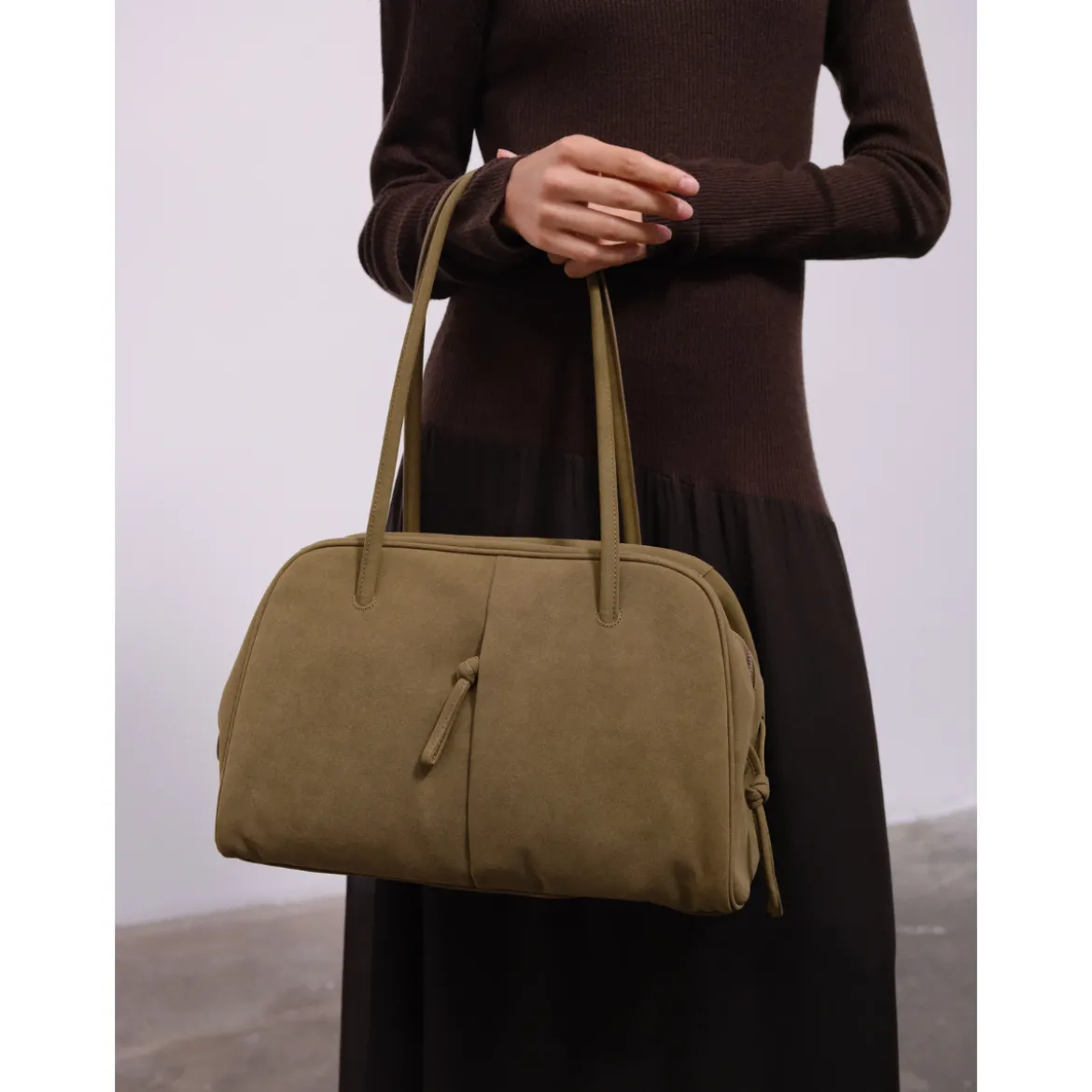 Sac Brooklyn Bag - Suede - Khaki