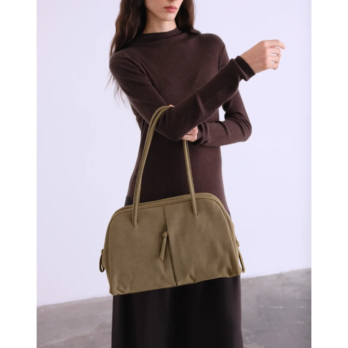 Sac Brooklyn Bag - Suede - Khaki