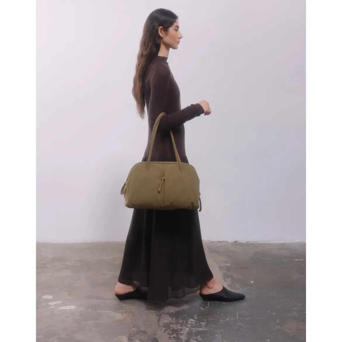 Sac Brooklyn Bag - Suede - Khaki