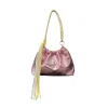 Sac Cuir Irisé Cordon - Plissa M Rose