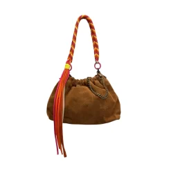 Sac Cuir Suede - Plissa M Camel