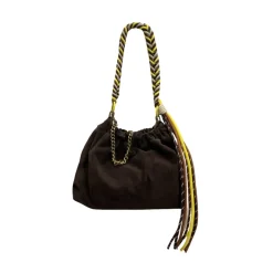 Sac Cuir Suede - Plissa M Chocolat