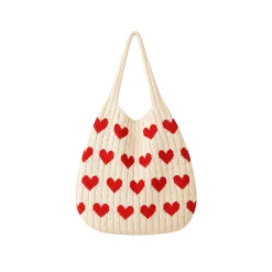 Sac Maille - Love in Stitches M Blanc
