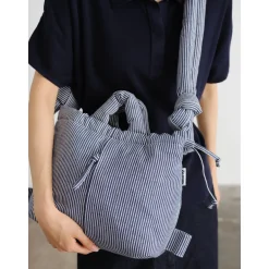 Sac Ona - Compact Cotton Navy Stripe