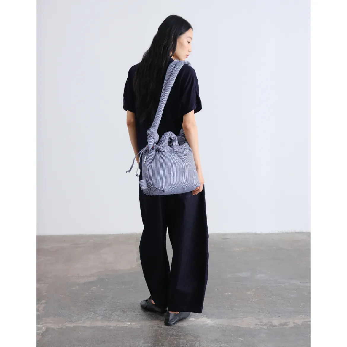 Sac Ona - Compact Cotton Navy Stripe