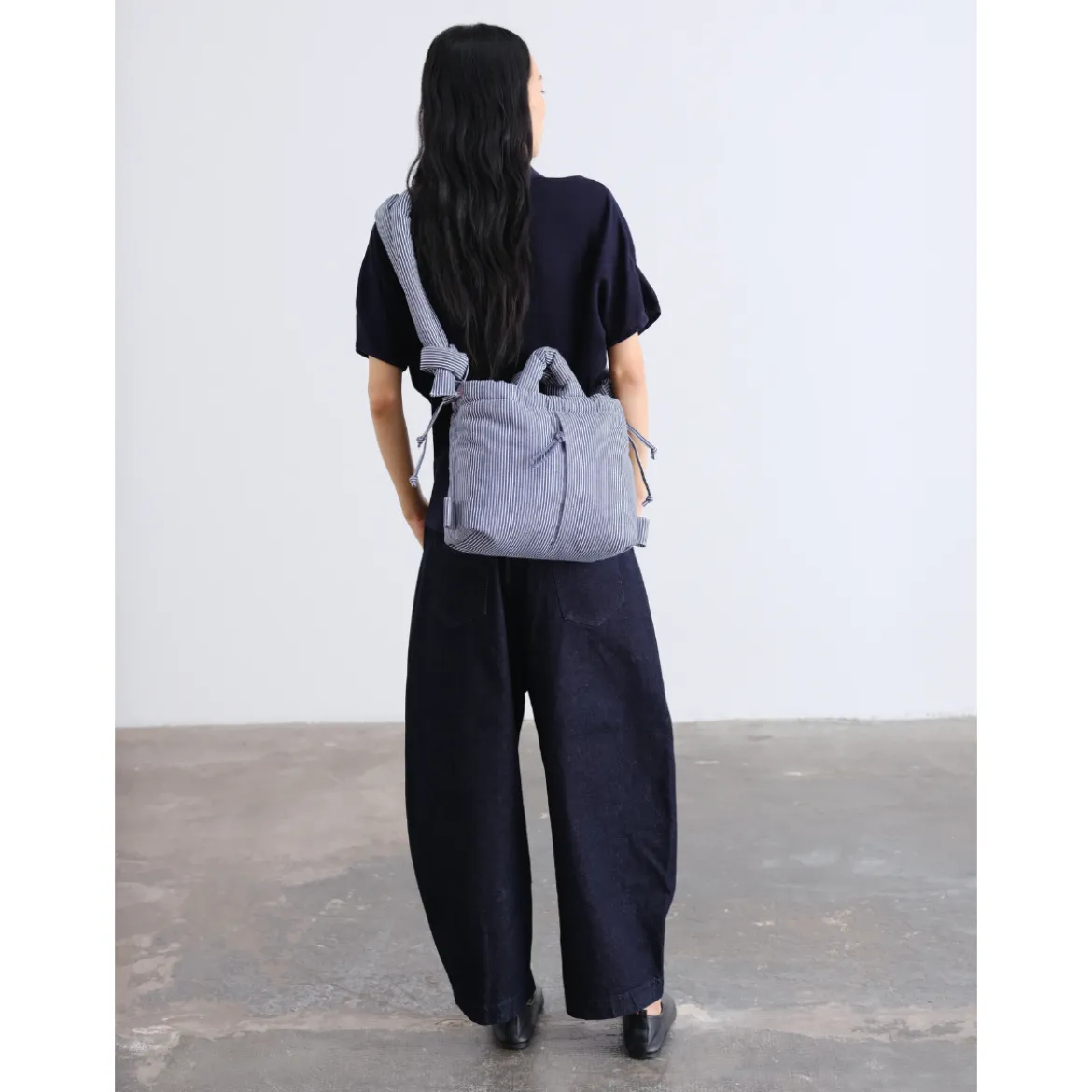Sac Ona - Compact Cotton Navy Stripe