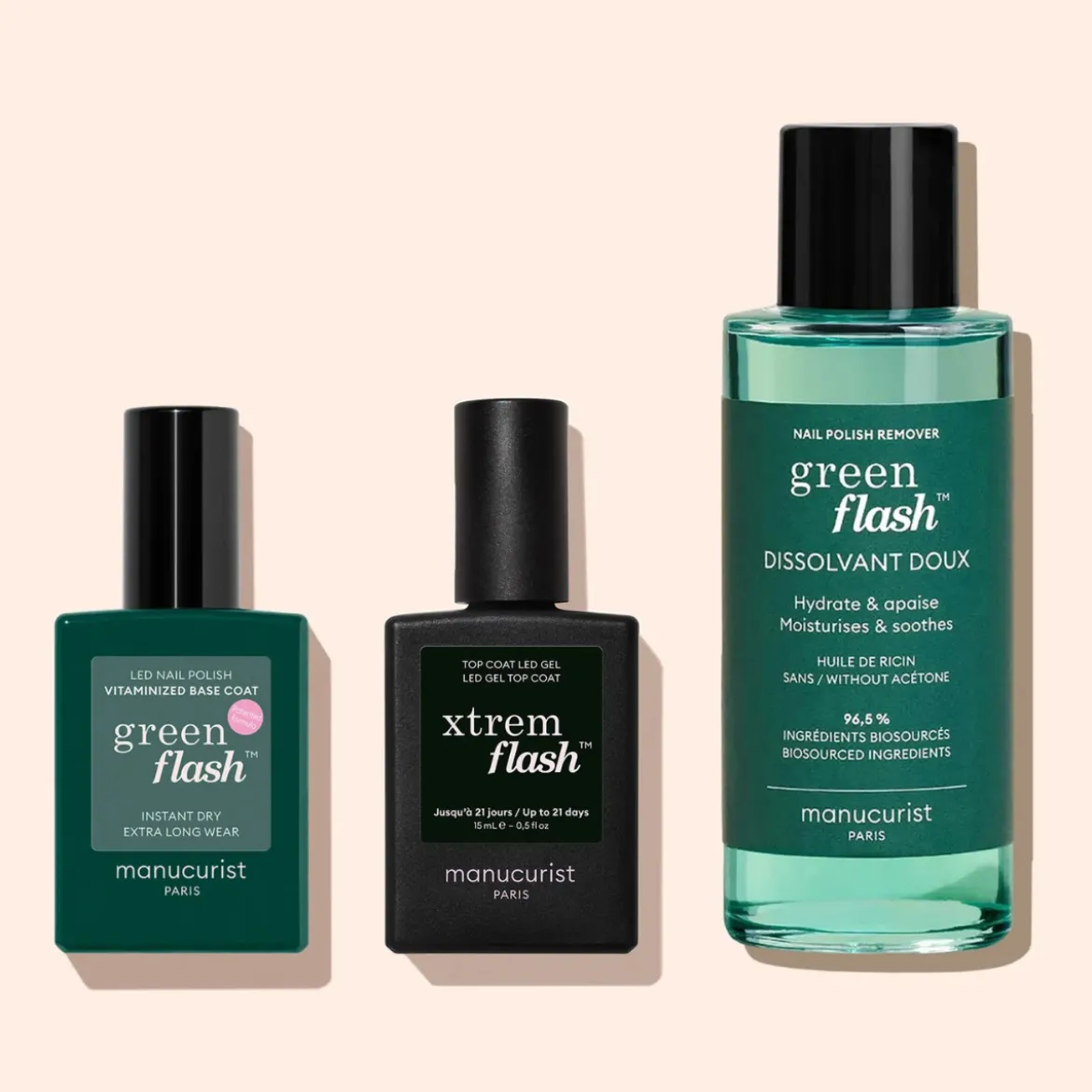 Semi-permanent LED Green Flash™ - Base Coat Vitaminée - 15 ml