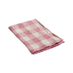 Serviette Bourdon Toile Vichy Vintage - Rose Zizi/Bourdon Rose Zizi