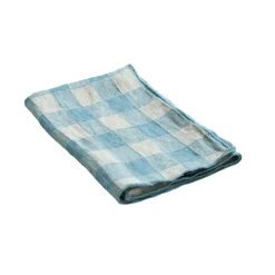 Serviette Bourdon Toile Vichy Vintage - Nuage/Bourdon Nuage