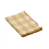 Serviette Bourdon Toile Vichy Vintage - Paille/Bourdon Paille