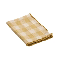 Serviette Bourdon Toile Vichy Vintage - Paille/Bourdon Paille