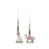 Set de 2 bougeoirs - Doglie Grès Rose