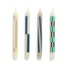Set de 4 Bougies Pattern - Cream & Dark