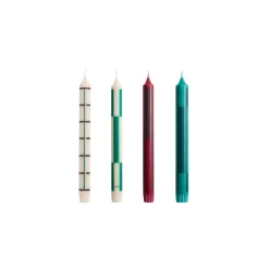 Set de 4 Bougies - Pattern reds and bordeaux