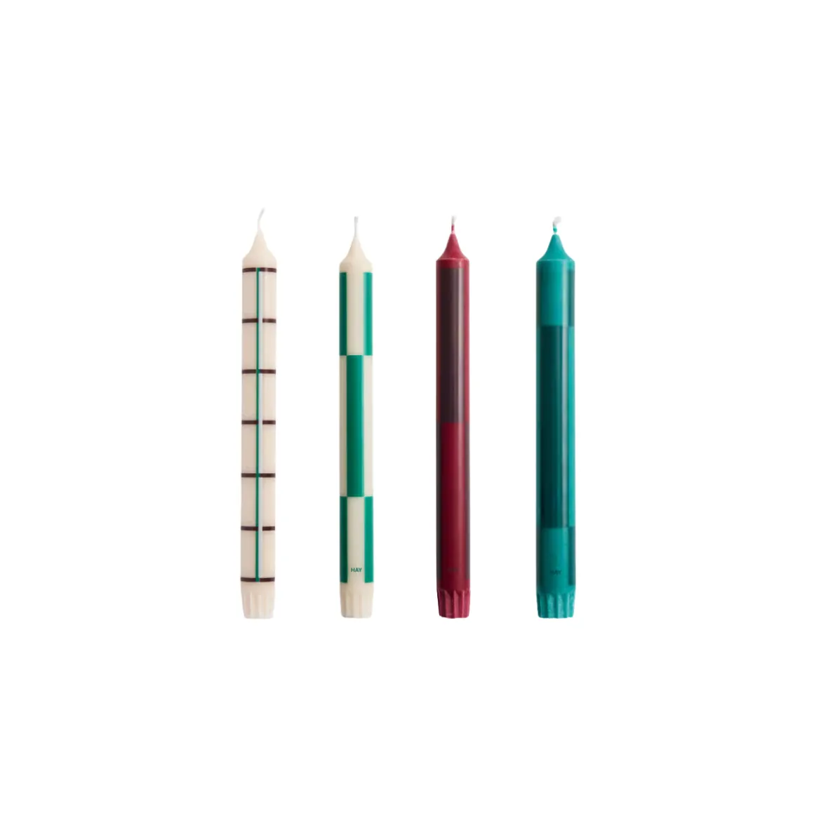Set de 4 Bougies - Pattern reds and bordeaux