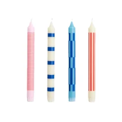 Set de 4 Bougies Rose/Rouge/Bleu