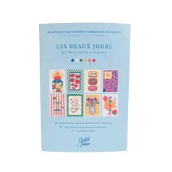 Set de 8 Cartes à peindre par numéro - Les beaux jours