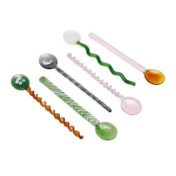 Set de 6 cuillères en Verre Coloré
