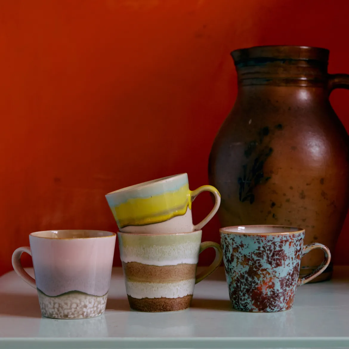 Set de 4 mugs Americano 70s Rococo