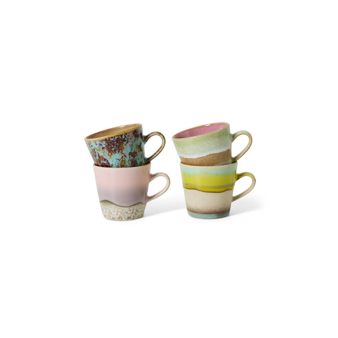 Set de 4 mugs Americano 70s Rococo
